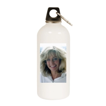 Farrah Fawcett White Water Bottle With Carabiner