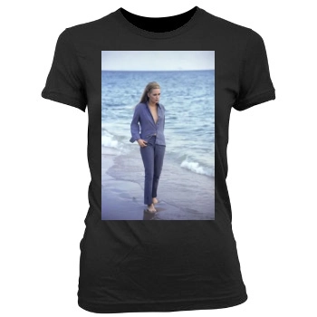 Faye Dunaway Women's Junior Cut Crewneck T-Shirt