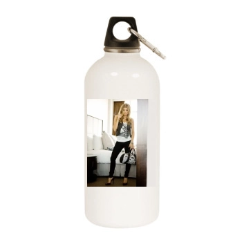 Fergie White Water Bottle With Carabiner