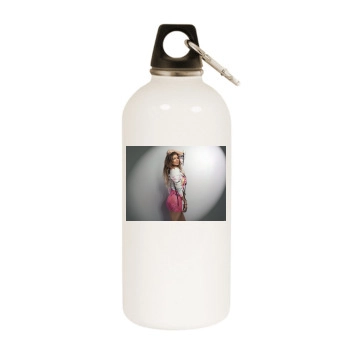 Fergie White Water Bottle With Carabiner