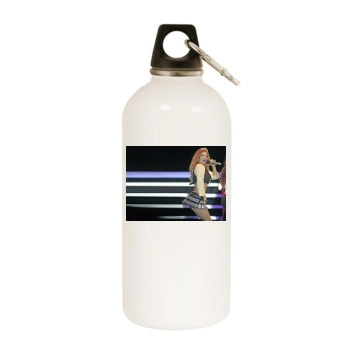 Fergie White Water Bottle With Carabiner