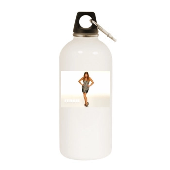 Fergie White Water Bottle With Carabiner