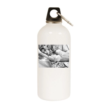 Fergie White Water Bottle With Carabiner