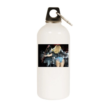 Fergie White Water Bottle With Carabiner