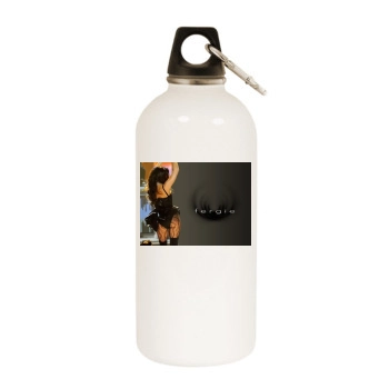 Fergie White Water Bottle With Carabiner