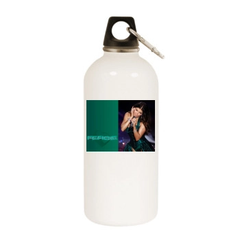 Fergie White Water Bottle With Carabiner