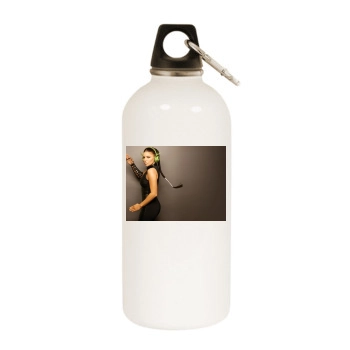 Fergie White Water Bottle With Carabiner