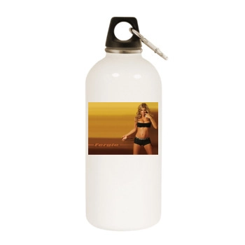 Fergie White Water Bottle With Carabiner