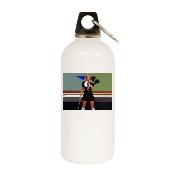 Fergie White Water Bottle With Carabiner