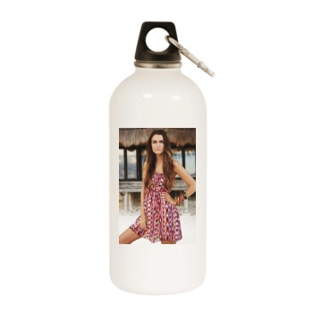 Filippa Hamilton White Water Bottle With Carabiner