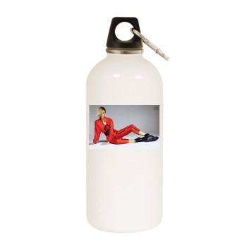 Flavia Lucini White Water Bottle With Carabiner