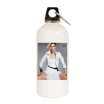 Flavia Lucini White Water Bottle With Carabiner