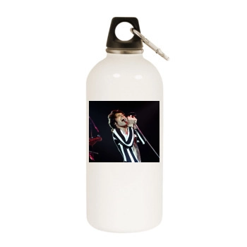 Freddie Mercury White Water Bottle With Carabiner