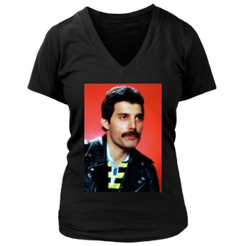 Freddie Mercury Women's Deep V-Neck TShirt