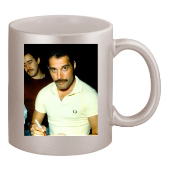 Freddie Mercury 11oz Metallic Silver Mug