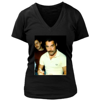 Freddie Mercury Women's Deep V-Neck TShirt