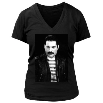 Freddie Mercury Women's Deep V-Neck TShirt