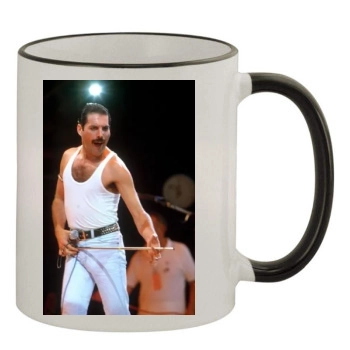 Freddie Mercury 11oz Colored Rim & Handle Mug