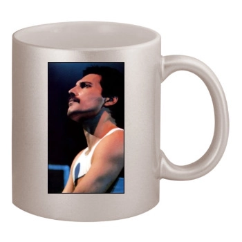 Freddie Mercury 11oz Metallic Silver Mug