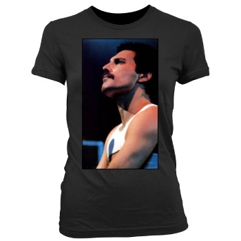 Freddie Mercury Women's Junior Cut Crewneck T-Shirt