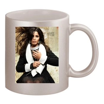 Freida Pinto 11oz Metallic Silver Mug