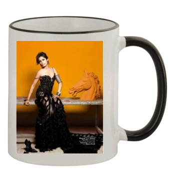 Freida Pinto 11oz Colored Rim & Handle Mug