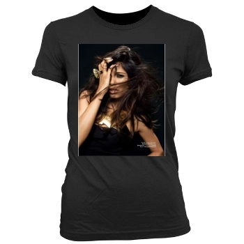 Freida Pinto Women's Junior Cut Crewneck T-Shirt