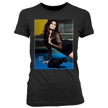 Freida Pinto Women's Junior Cut Crewneck T-Shirt