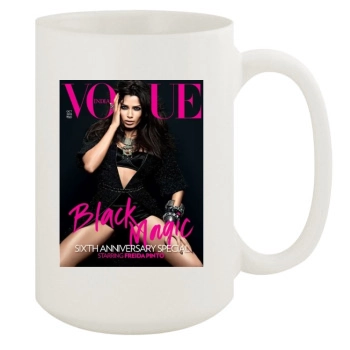 Freida Pinto 15oz White Mug