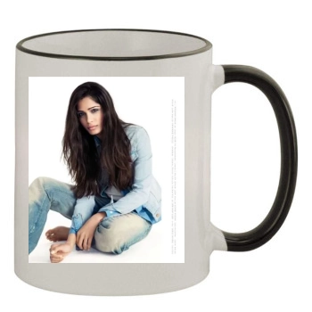 Freida Pinto 11oz Colored Rim & Handle Mug