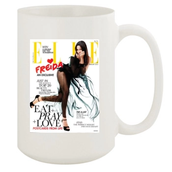 Freida Pinto 15oz White Mug