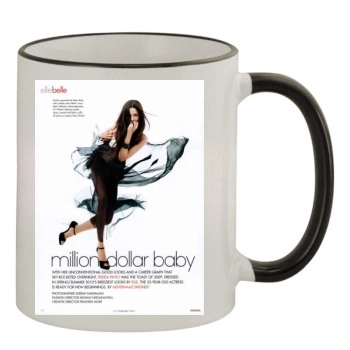 Freida Pinto 11oz Colored Rim & Handle Mug