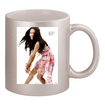 Freida Pinto 11oz Metallic Silver Mug