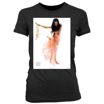 Freida Pinto Women's Junior Cut Crewneck T-Shirt