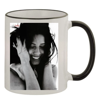 Freida Pinto 11oz Colored Rim & Handle Mug