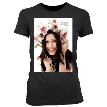 Freida Pinto Women's Junior Cut Crewneck T-Shirt