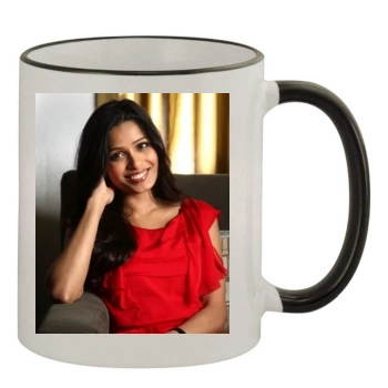 Freida Pinto 11oz Colored Rim & Handle Mug