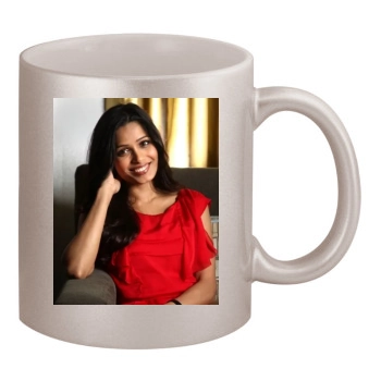 Freida Pinto 11oz Metallic Silver Mug