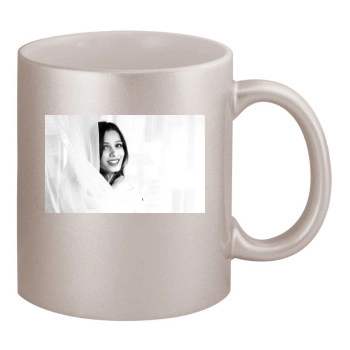 Freida Pinto 11oz Metallic Silver Mug