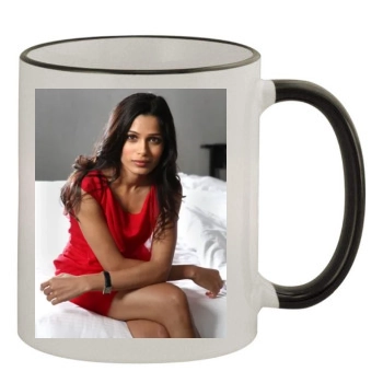 Freida Pinto 11oz Colored Rim & Handle Mug