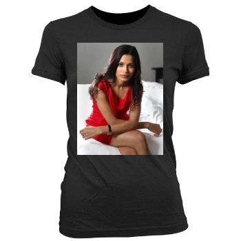 Freida Pinto Women's Junior Cut Crewneck T-Shirt