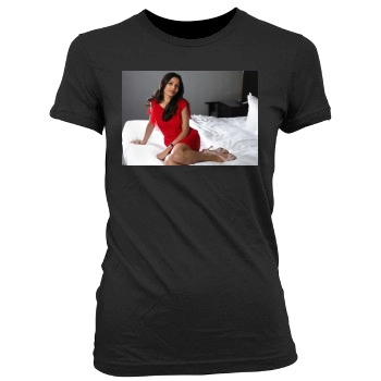 Freida Pinto Women's Junior Cut Crewneck T-Shirt