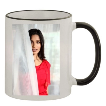 Freida Pinto 11oz Colored Rim & Handle Mug