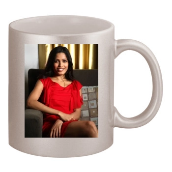 Freida Pinto 11oz Metallic Silver Mug