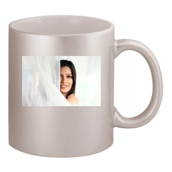 Freida Pinto 11oz Metallic Silver Mug