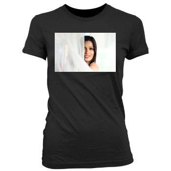 Freida Pinto Women's Junior Cut Crewneck T-Shirt