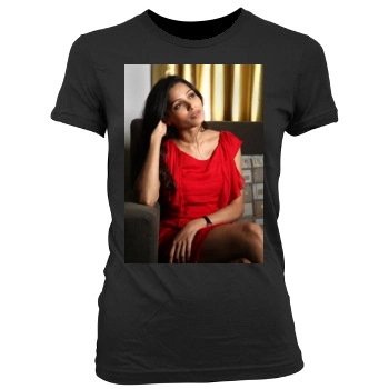 Freida Pinto Women's Junior Cut Crewneck T-Shirt