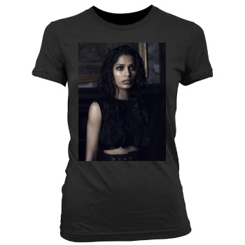 Freida Pinto Women's Junior Cut Crewneck T-Shirt