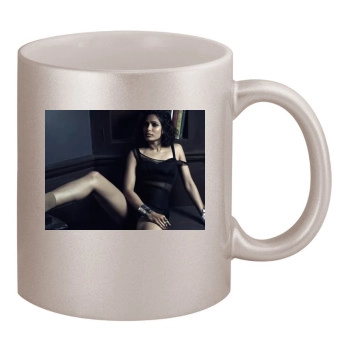 Freida Pinto 11oz Metallic Silver Mug