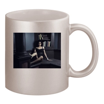 Freida Pinto 11oz Metallic Silver Mug